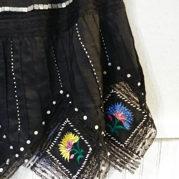 Carole Little Black Skirt with Beading - Picture 3 of 7